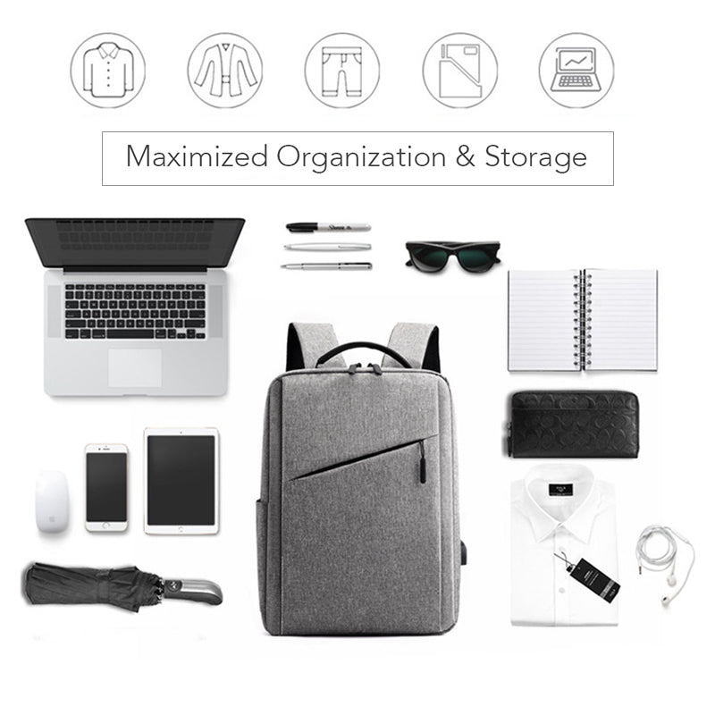 GOCART With USB Charging Port Smart Polyester unisex Business Commutor Bag  16 L Laptop Backpack BLACK - Price in India | Flipkart.com